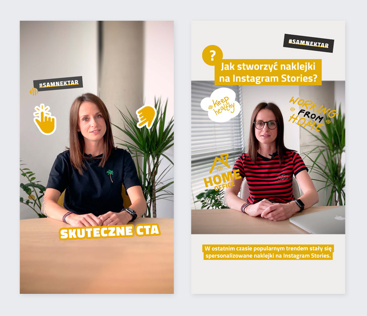 Naklejki na insta stories