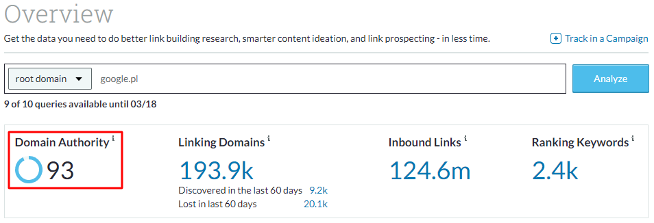 Domain Authority