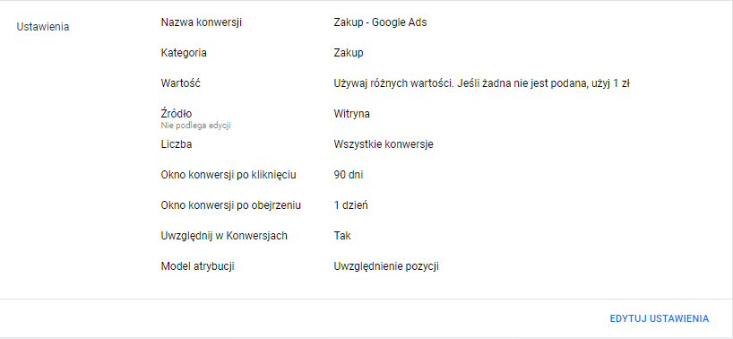 Przykład implementacji konwersji Google Ads na WooCommerce