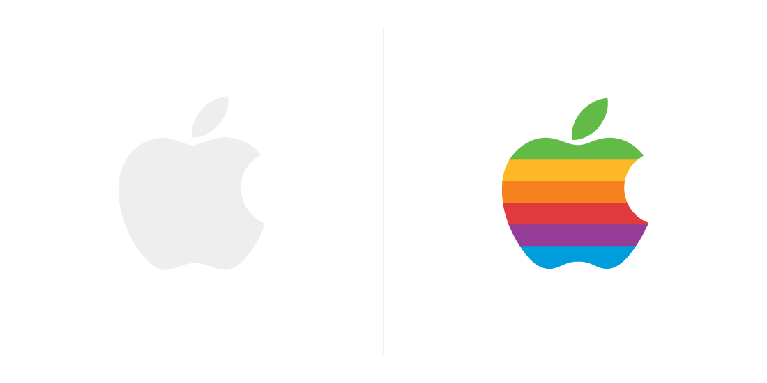 Apple znaczenie kolorów w logo