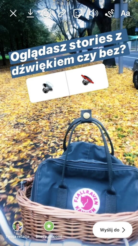 Widok na Instagram Stories