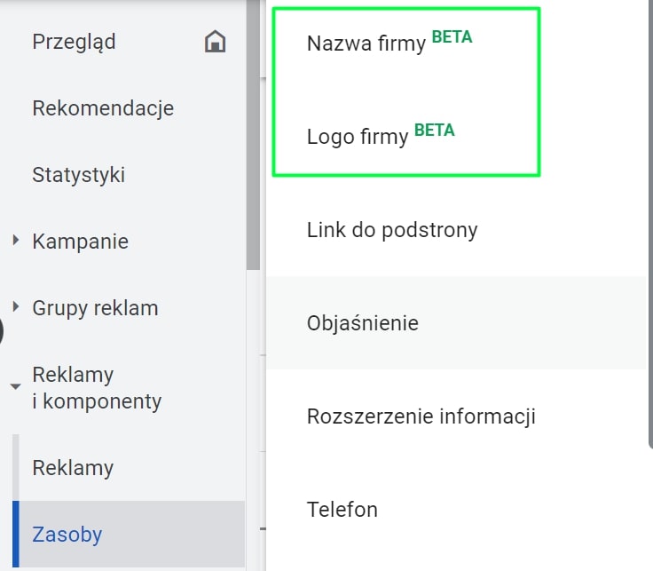 nowy wygląd google ads funkcje