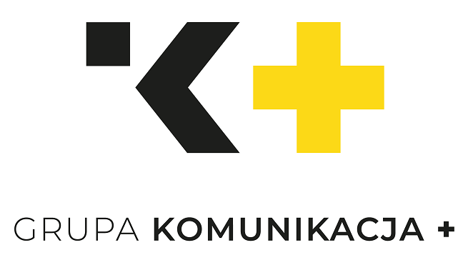 Logo firmy Grupa Komunikacja +